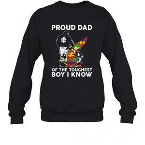 Autism Proud Dad Of The Toughest Boy I Know T-Shirt